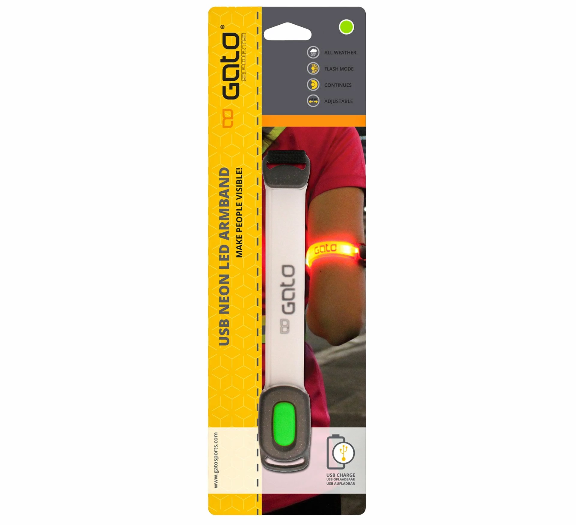 Gato Neon LED USB Arm Light Grün - Schwarz 3 Gato Neon LED USB Arm Light Grün - Schwarz