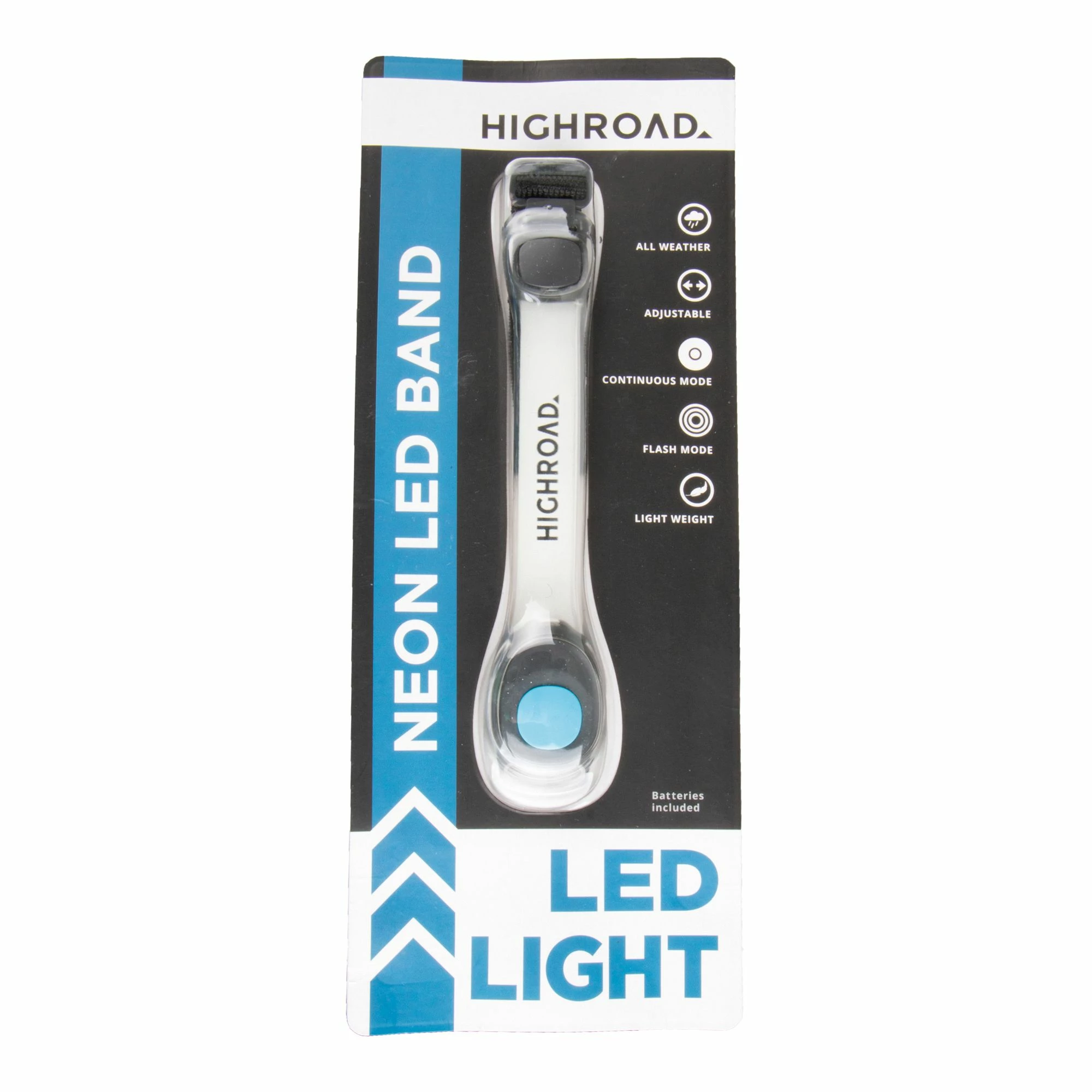 Highroad Neon LED Band (Doppelpack) Weiß - Schwarz - Blau 6 Highroad Neon LED Band (Doppelpack) Weiß - Schwarz - Blau – Bild 4