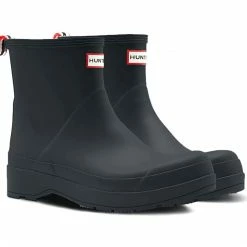 Hunter Original Play Short Wellington Gummistiefel Herren Schwarz