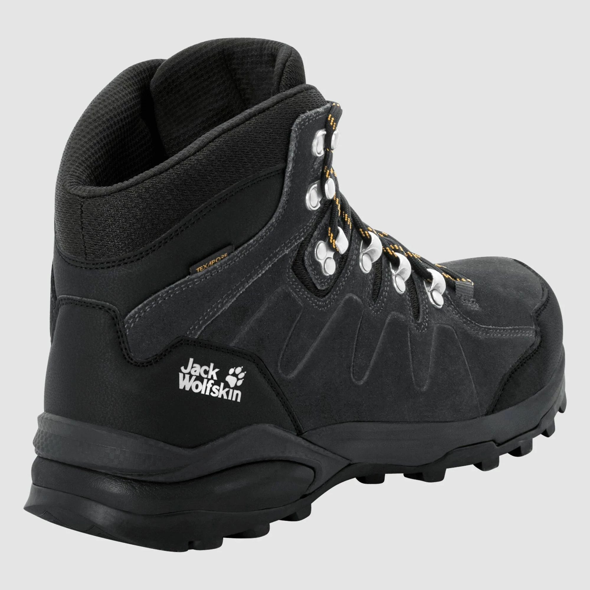 Jack Wolfskin VRefugio Texapore Mid Wanderschuhe Herren Schwarz - Dunkelgrau - Weiß 5 Jack Wolfskin VRefugio Texapore Mid Wanderschuhe Herren Schwarz - Dunkelgrau - Weiß – Bild 3