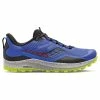 Saucony Peregrine 12 Trailrunningschuhe Herren Blau - Schwarz - Rot - Hellgrau - Grün